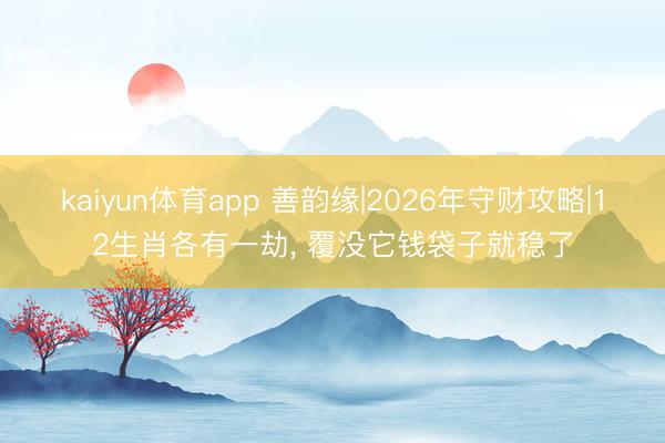 kaiyun体育app 善韵缘|2026年守财攻略|12生肖各有一劫， 覆没它钱袋子就稳了