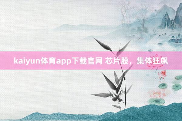 kaiyun体育app下载官网 芯片股，集体狂飙