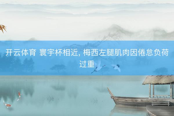 开云体育 寰宇杯相近， 梅西左腿肌肉因倦怠负荷过重